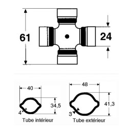 CARDAN A2/1050 24X70