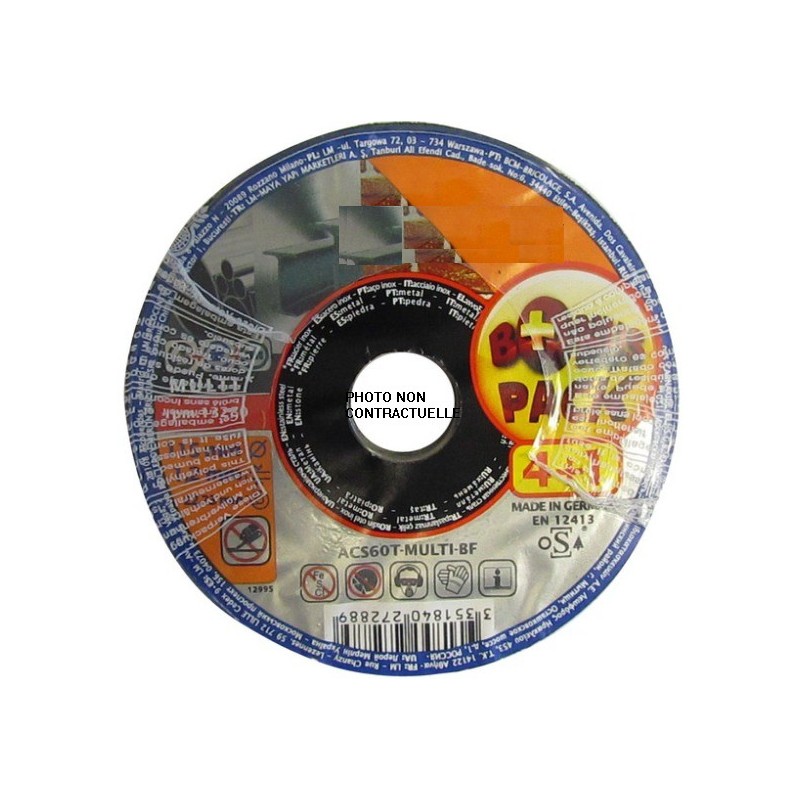 DISQUE A TRONC D.115 ACIER ET INOX