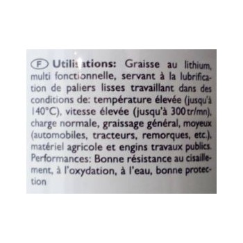 INFACO BOMBE GRAISSE 500ML AU LITHIUM