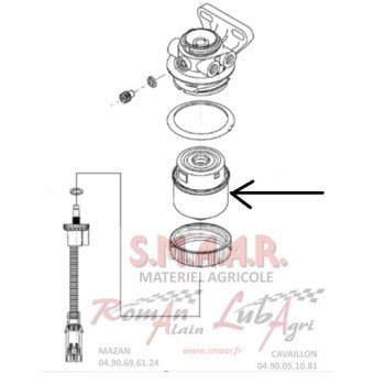 SAME PREFILTRE GASOIL CLIPS 0.900.2521.7
