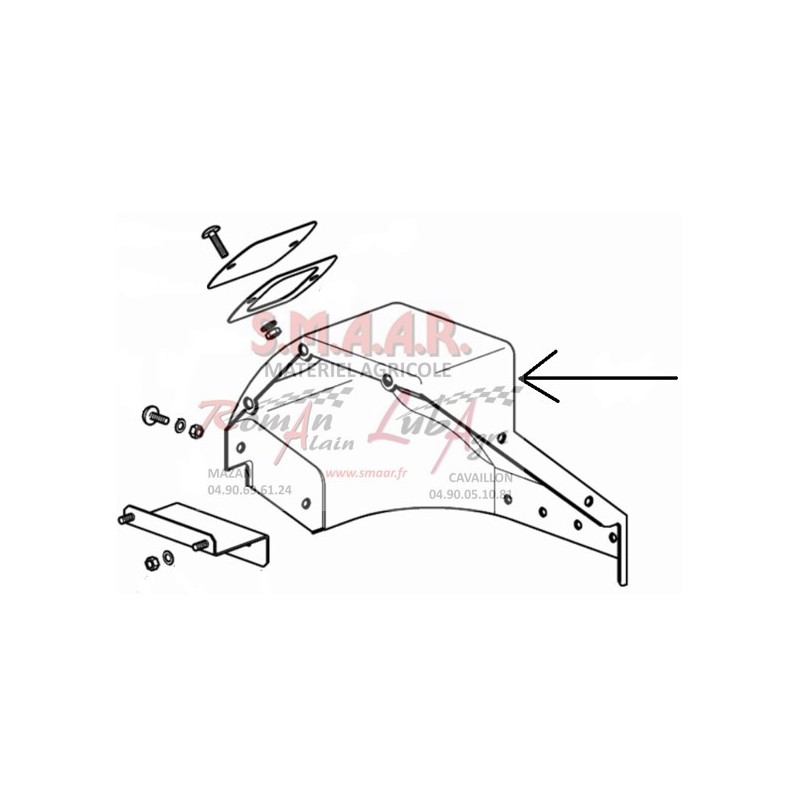 SAME EXTENTION AILE DROITE 120MM 0.009.8230.0 SAME EXTENTION AILE DROITE 120MM 0.009.8230.0