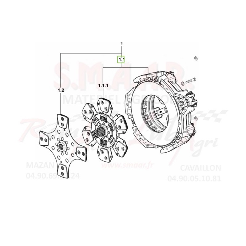 DEUTZ FAHR EMBRAYAGE COMPLET 00019.8634.4 - 0.020.3543.4